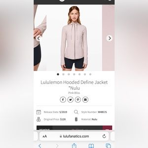 Lululemon define hooded jacket